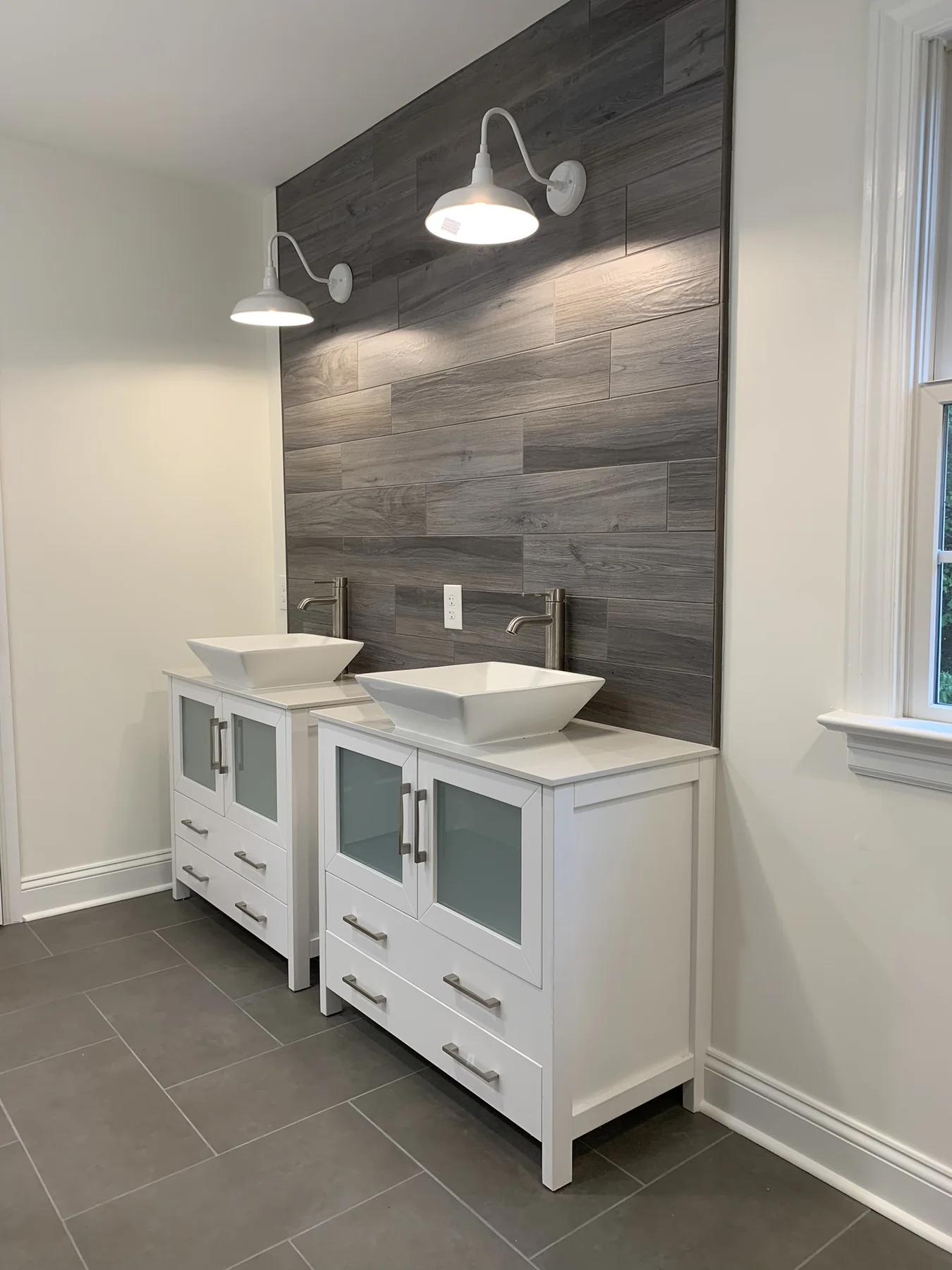 Completed bathroom remodel