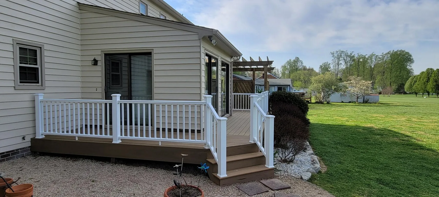Deck after new decking and railing