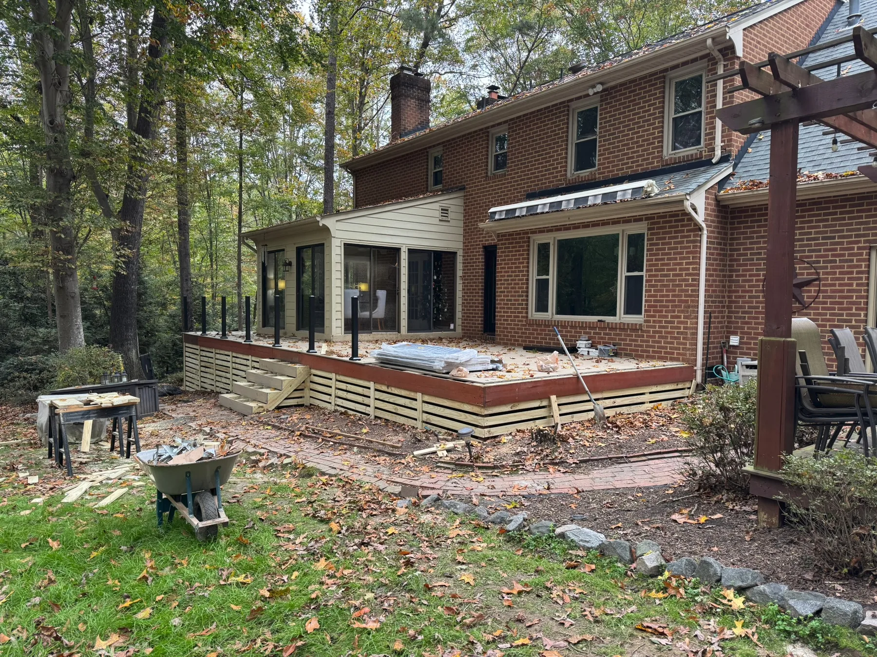 New railing installation