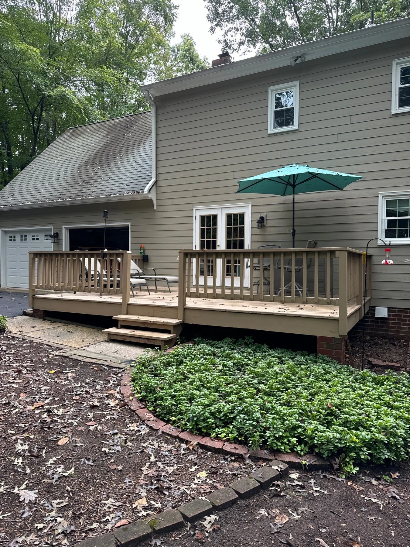 Rear deck before covered porch project