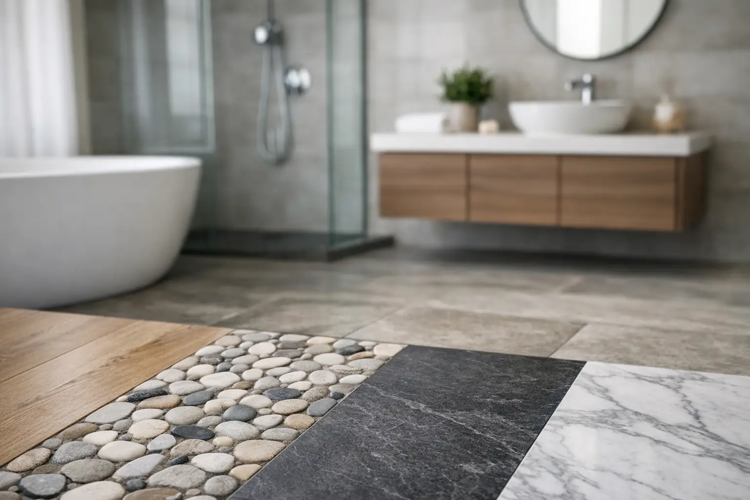 8 Best Bathroom Flooring Materials